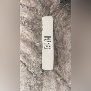 Rae Dunn White 'Inspire' Decorative Block